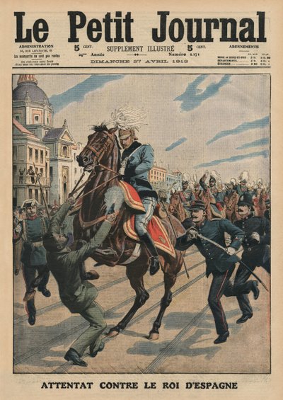 Assassination Attempt on King Alfonso XIII of Spain, Front Cover Illustration from 